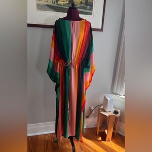 Anthropologie Maeve striped caftan maxi